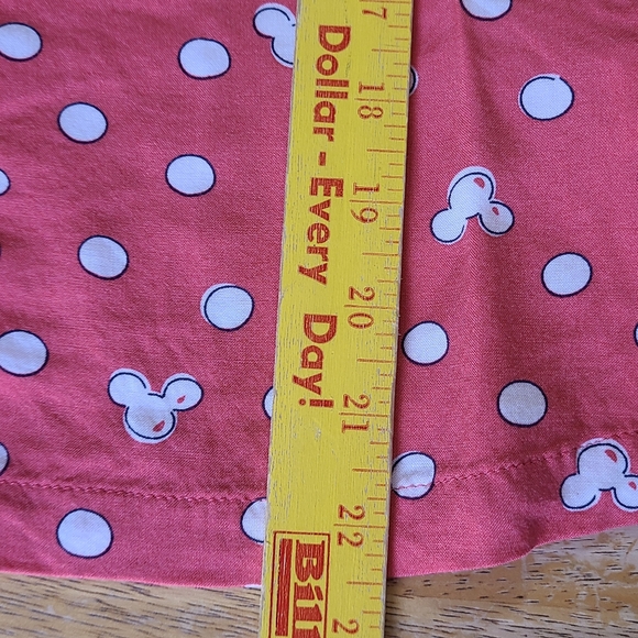 Disney Lauren Conrad Minnie Polka Dot Collared Blouse 3/4 Sleeve Small Pink Top - Picture 9 of 9